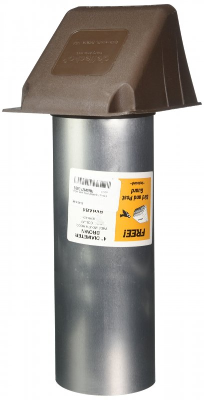Deflecto Dryer Vent Hood Assembly Brown