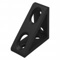 80 20 Inc 4136-black 10 Series 4 Hole Tall Inside Corner Gusset Bracket Black Anodize Pack 