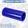Uxcell 2 25 Id 6 Length 4-ply Reinforced High Temp Straight Coupler Silicone Reducer Hose Blue For Car Intercooler Intake