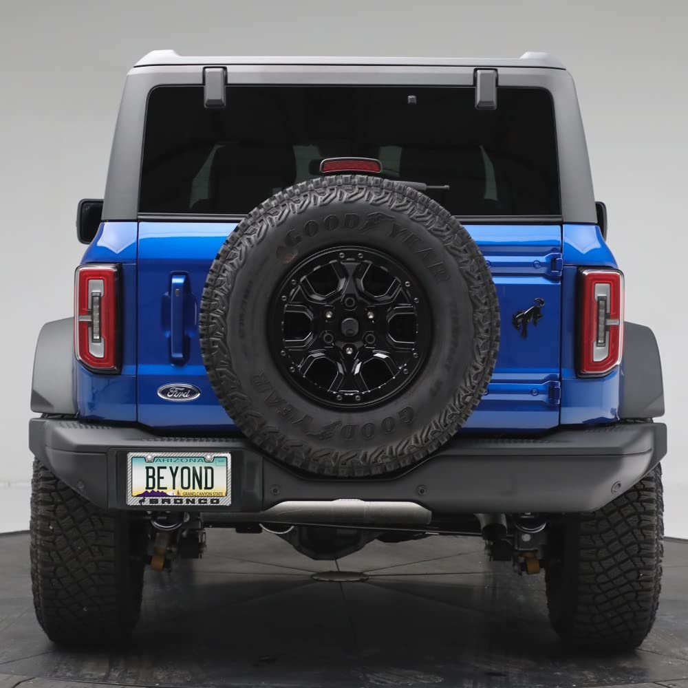 Ford Bronco In 3d On Silver Real 3k Carbon Fiber Finish Abs Plastic License Plate Frame