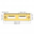Uxcell Door Strike Plate 145mm X 41mm 201 Stainless Steel Latch Deadbolt For Frame Jamb Gold