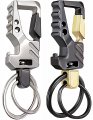 Gabox 2pcs Keychains Edc Rings Key Chains Bottle Opener Auto Car Keys Tactical Carabiner Keychain With Clip 