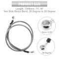 X Autohaux 51 18 Length 10mm Id Motorcycle Hydraulic Brake Line Oil Hose Pipe Stainless Steel Braided Cable For Atv Motocross