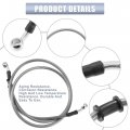 X Autohaux 51 18 Length 10mm Id Motorcycle Hydraulic Brake Line Oil Hose Pipe Stainless Steel Braided Cable For Atv Motocross