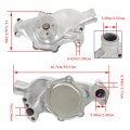 High Volume Water Pump Short Polished Aluminum Replacement For Small Block 283 327 350 1955-1985