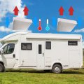 Shuess 2 Pcs Rv Vent Insulator 14 X X3 Inch Waterproof Non Slip Skylight Covers With Reflective Surface Pillow Camper Shade 
