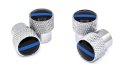 Elektroplate Police Thin Blue Line Bright Chrome Aluminum Knurling Tire Valve Stem Caps Universal Fit For Cars Bikes Trucks Rvs 