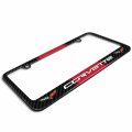 Ipick Image For Chevrolet Corvette C6 Dual Logo Racing Stripes Real Carbon Fiber License Plate Frame