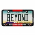 Ipick Image For Chevrolet Corvette C6 Dual Logo Racing Stripes Real Carbon Fiber License Plate Frame