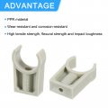 Uxcell 20pcs U-shaped Water Pipe Clamps Ppr Clips U Shaped Clip Fit For 25mm 0 98 Od Pipes Height Grey