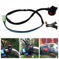 Motorcycle Kill Switch With Red Push Button And Plug Fits For 7 8 Handlebar Mounted Kawasaki