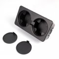 G-plus Floor Mounted Console Dual Cup Holder Insert Compatible For Silverado 2007-2013 Sierra 2007-2014 Suburban Yukon Tahoe