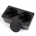 G-plus Floor Mounted Console Dual Cup Holder Insert Compatible For Silverado 2007-2013 Sierra 2007-2014 Suburban Yukon Tahoe