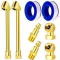 Heavy Duty Air Chuck Set 1 4 In Female Npt Closed Ball And Dual Head Tire Chucks With Male Quick Plug Fill Kit For Inflator 