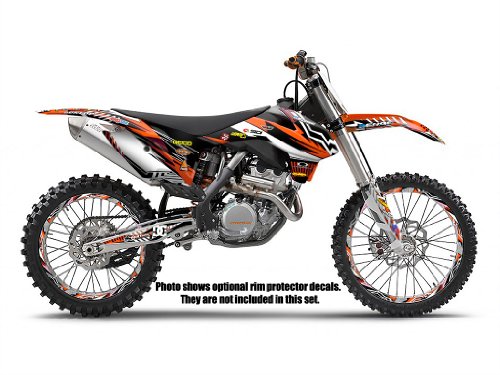 2015-2017 Sx 105 Mayhem Orange Senge Graphics Complete Kit For Ktm