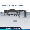 Dashboards Cluster Dash Radio Bezel For Chevy Blazer S10 Gmc Jimmy Sonoma 1998-2004 Vehicle With Double Din Abs Dark Gray