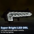Pit66 Drl Led Fog Lights Compatible With 2016-2018 Chevy Malibu Xl Bumper Daytime Running Lamp