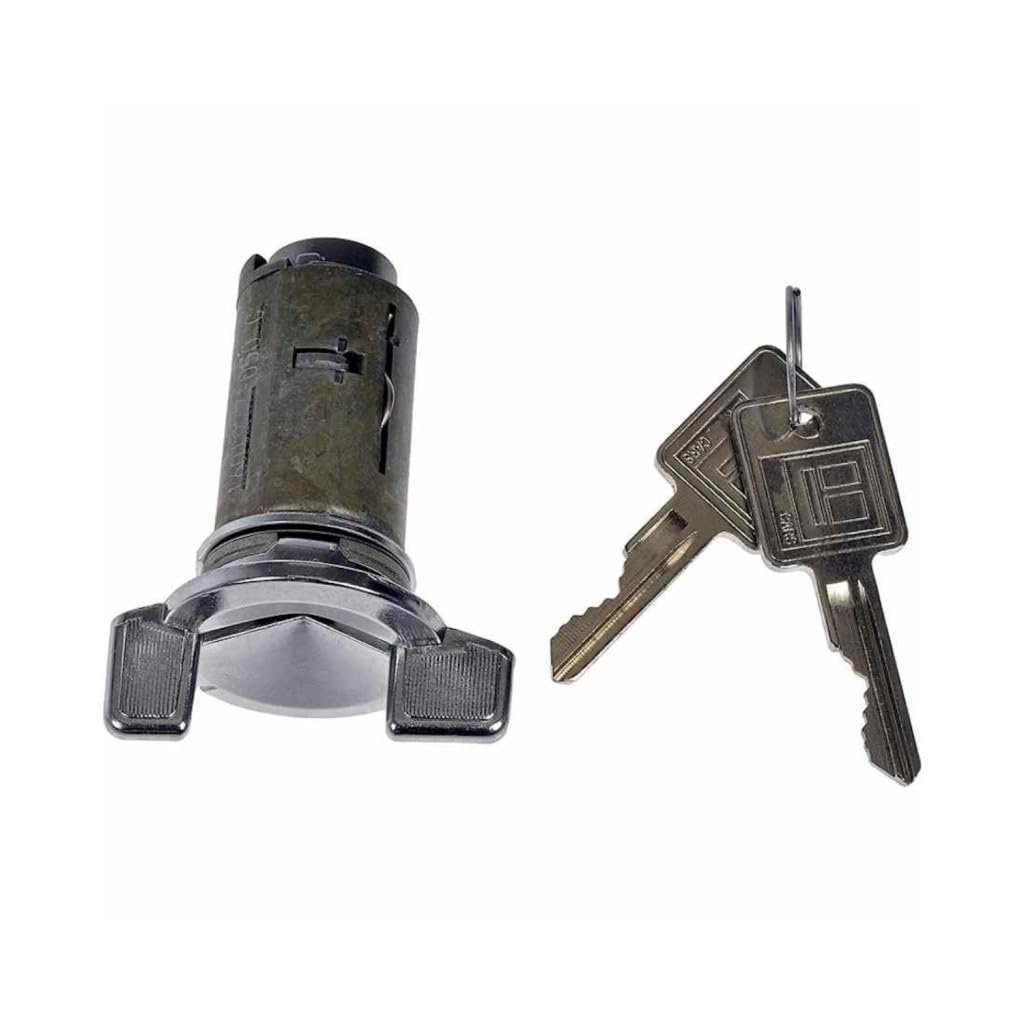 Ignition Lock Cylinder Assembly For Oldsmobile Delta 88 1990 1991 Chrome Housing Steel With 2 Keys Replacement 12300443