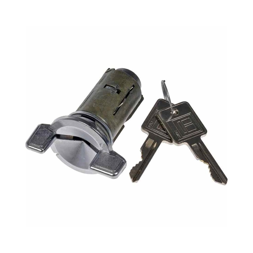 Ignition Lock Cylinder Assembly For Oldsmobile Delta 88 1990 1991 Chrome Housing Steel With 2 Keys Replacement 12300443