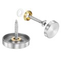 24 Pcs Screw Covers Caps Stainless Steel Mirror Screws Decorative Cover Nails Fasteners For Sign Advertising Hardware 