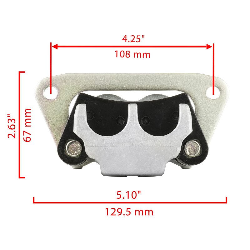 Akkum Fits For Front Left Right Brake Caliper And Disc Rotor Polaris Rzr 800 Efi 2008-14