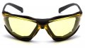 Pyramex Proximity Safety Glasses Eye Protection Amber H2x Anti-fog 