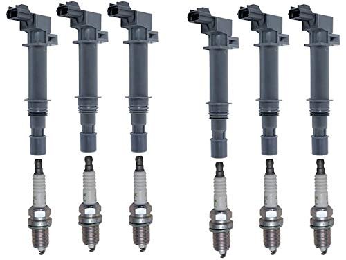 Ignition Coil And Spark Plug Kit 12 Piece For 2002-2008 Jeep Liberty 3 7l V6