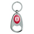 Graphics More Bradley University Primary Logo Keychain Chrome Metal Spinning Oval Bottle Opener 