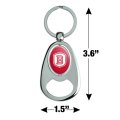 Graphics More Bradley University Primary Logo Keychain Chrome Metal Spinning Oval Bottle Opener