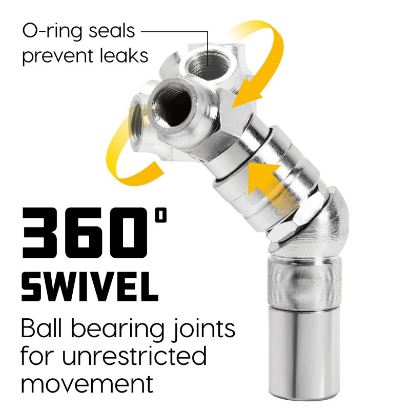 Powerbuilt 648759 Swivel Coupler With 360 Degree Rotation Silver