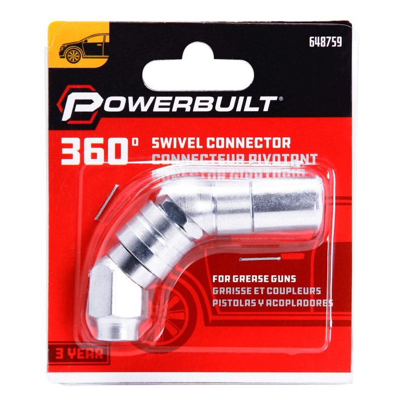 Powerbuilt 648759 Swivel Coupler With 360 Degree Rotation Silver