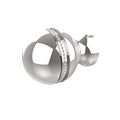 Allied Brass P-1-pc 1-inch Beaded Cabinet Knob Polished Chrome 