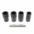 Abn Twist Socket Set Lug Nut Remover Extractor Tool 5 Piece Metric Bolt And Tools