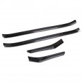 Door Sill Scuff Plate Guard Cover Trims For Subaru Forester 2019 2020 2021 2022 2023 2024 Black Outside Stainless Steel 4 Piece 