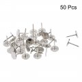 Uxcell Upholstery Nails Tacks 11mmx17mm Flat Head Furniture Pins Silver Tone For Sofa Headboards 50 Pcs