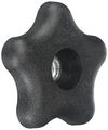 Hard-to-find Fastener 014973210830 Thru-hole Star Knob 3 8-16 X 2-1 4 Piece-2 Black 