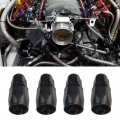 4 Pcs An6 Straight Swivel Hose End Fitting Adapter For Braided Oil Fuel Line 6an Black