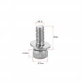 Uxcell M2 5 X 6mm Stainless Steel Hex Socket Head Cap Screws Bolts Combine With Spring Washer And Plain Washers 10pcs