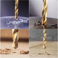 Uxcell High Speed Steel Straight Shank Twist Drill Bit Fully Ground Titanium Coated 1 5mm Diameter 40mm Total Length 18mm 12