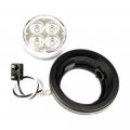 Fortpro 2-1 2 Red Round Clearance Marker Led Light With 4 Leds And Clear Lens F235126 