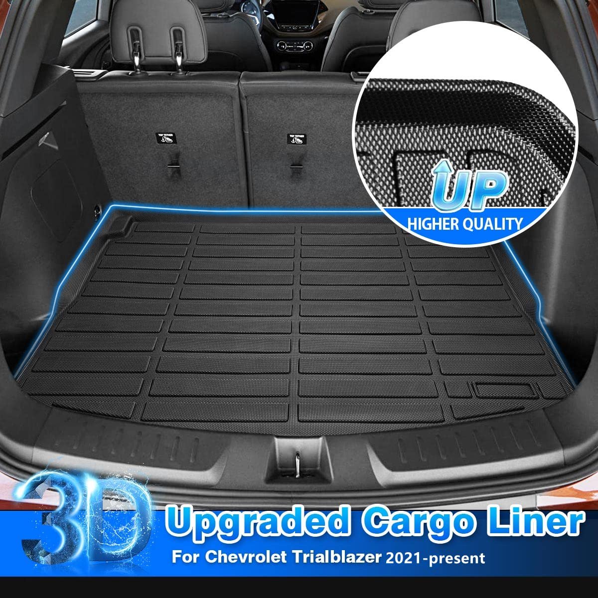 Cartist Cargo Liner For Chevy Chevrolet Trailblazer 2021 2022 2023 2024 All Weather Trunk Mat Tpe Waterproof Only Fit In Upper