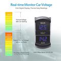 Led Digital Panel Double Voltmeter Rocker Switch Style Voltage Monitor Blue For Car Pickup Rv Truck Dual Battery Pack 