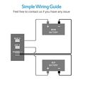 Led Digital Panel Double Voltmeter Rocker Switch Style Voltage Monitor Blue For Car Pickup Rv Truck Dual Battery Pack
