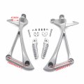 Httmt- Rear Passenger Foot Pegs Footrest Bracket Fit Compatible With Ninja Zx10r 2011-2014 Color Silver P N Mt390-048-sr