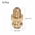 Uxcell Brass Straight Grease Fitting M5 X 0 8mm Thread Hydraulic Accessories 10pcs