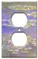 Art Plates Outlet Cover Decorative Metal Wall Plate Monet Water Lilies 