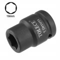 Uxcell 3 4-inch Drive By 19mm 6-point Shallow Impact Socket For Ratchets Torque Electric Wrenches Cr-mo Metric