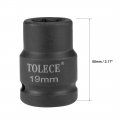 Uxcell 3 4-inch Drive By 19mm 6-point Shallow Impact Socket For Ratchets Torque Electric Wrenches Cr-mo Metric