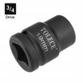 Uxcell 3 4-inch Drive By 19mm 6-point Shallow Impact Socket For Ratchets Torque Electric Wrenches Cr-mo Metric