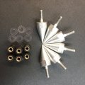 Semt-universal Silver Motorcycle Spike Bolts With Mounting Parts Compatible Windscreen Fairings License Plate B074nrcnzr